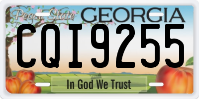 GA license plate CQI9255