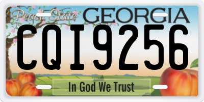 GA license plate CQI9256