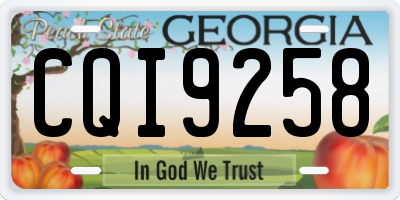 GA license plate CQI9258