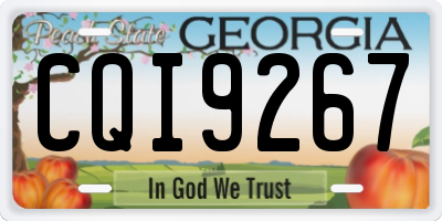 GA license plate CQI9267