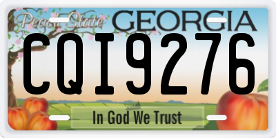 GA license plate CQI9276