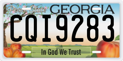 GA license plate CQI9283
