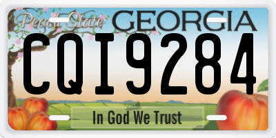 GA license plate CQI9284