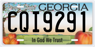GA license plate CQI9291