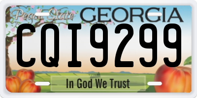 GA license plate CQI9299