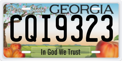 GA license plate CQI9323