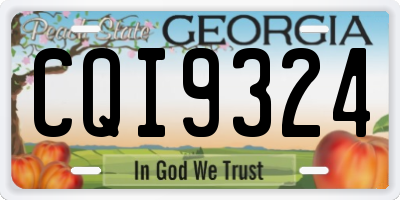 GA license plate CQI9324