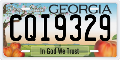 GA license plate CQI9329