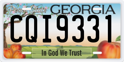 GA license plate CQI9331