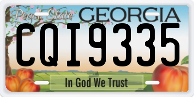 GA license plate CQI9335