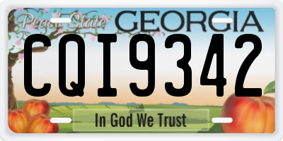GA license plate CQI9342