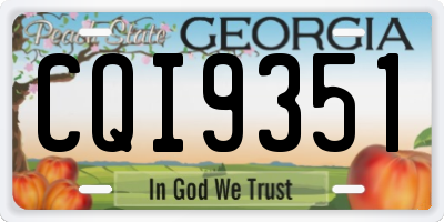 GA license plate CQI9351