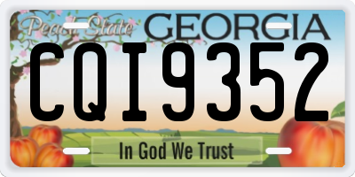 GA license plate CQI9352