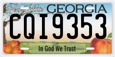 GA license plate CQI9353