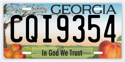 GA license plate CQI9354