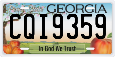 GA license plate CQI9359