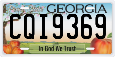GA license plate CQI9369
