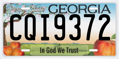GA license plate CQI9372