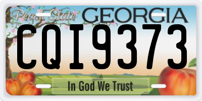 GA license plate CQI9373
