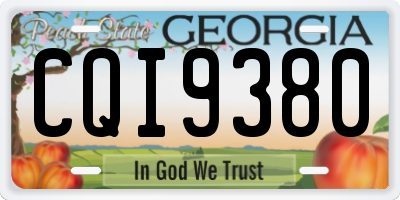 GA license plate CQI9380