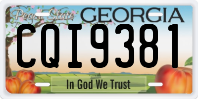 GA license plate CQI9381