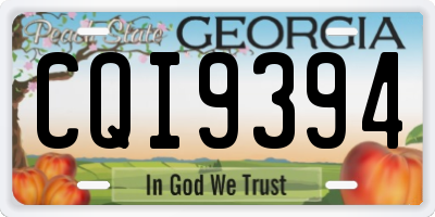 GA license plate CQI9394