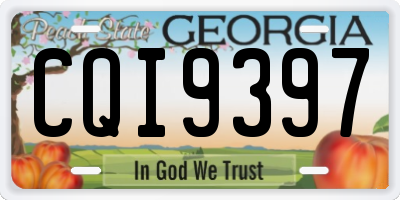 GA license plate CQI9397