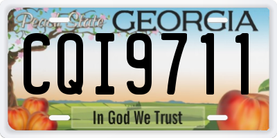 GA license plate CQI9711