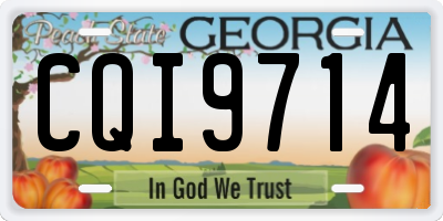 GA license plate CQI9714