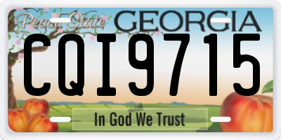 GA license plate CQI9715
