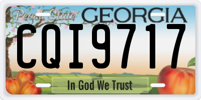 GA license plate CQI9717