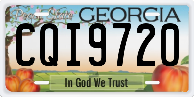GA license plate CQI9720