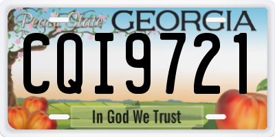 GA license plate CQI9721