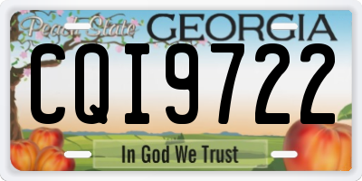 GA license plate CQI9722