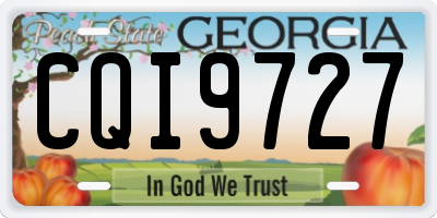 GA license plate CQI9727