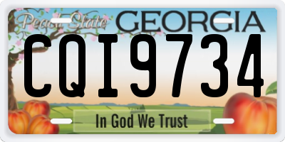 GA license plate CQI9734