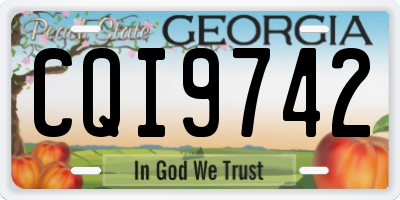 GA license plate CQI9742