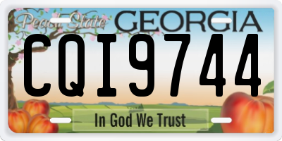 GA license plate CQI9744