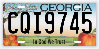 GA license plate CQI9745