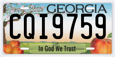 GA license plate CQI9759