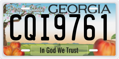 GA license plate CQI9761