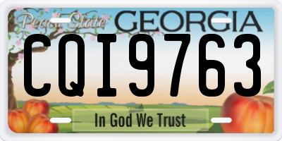 GA license plate CQI9763