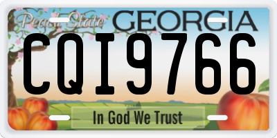 GA license plate CQI9766