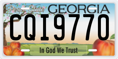 GA license plate CQI9770