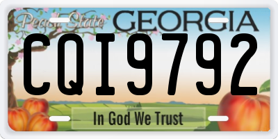 GA license plate CQI9792