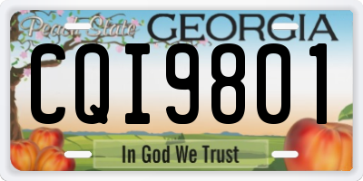 GA license plate CQI9801