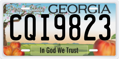 GA license plate CQI9823