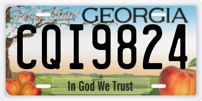 GA license plate CQI9824