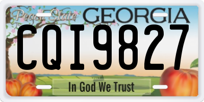 GA license plate CQI9827