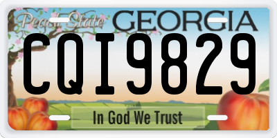 GA license plate CQI9829